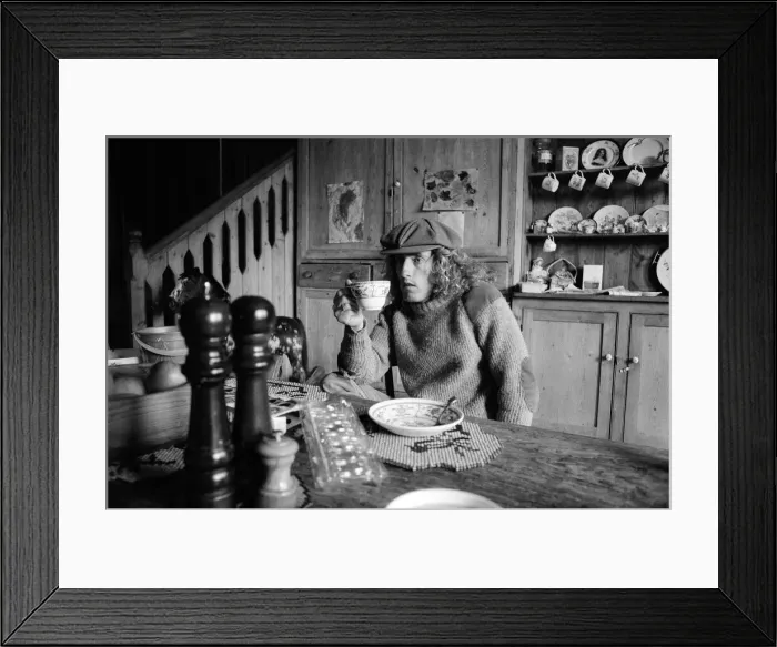 Framed Print : Roger Daltrey, lead singer of The Who rock group, at home on his 300 acre farm in Sussex Framed Print : Roger Daltrey, lead singer of The Who rock group, at home on his 300 acre farm in Sussex