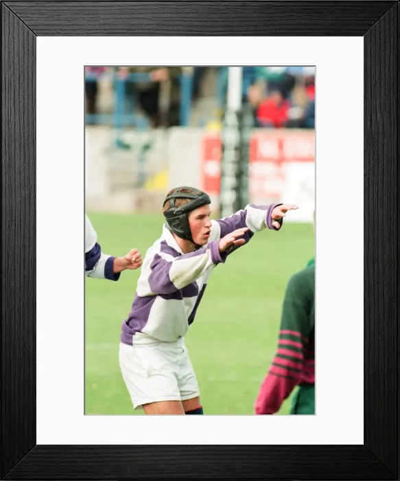 Framed Print : Forthbank Stadium, 26th September 1995. Gavin Hastings makes his last big-game Framed Print : Forthbank Stadium, 26th September 1995. Gavin Hastings makes his last big-game