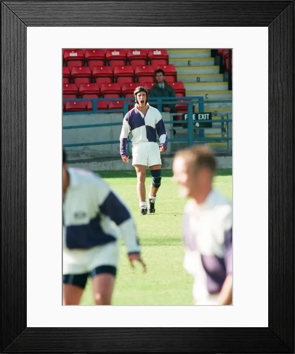 Framed Print : Forthbank Stadium, 26th September 1995. Gavin Hastings makes his last big-game Framed Print : Forthbank Stadium, 26th September 1995. Gavin Hastings makes his last big-game