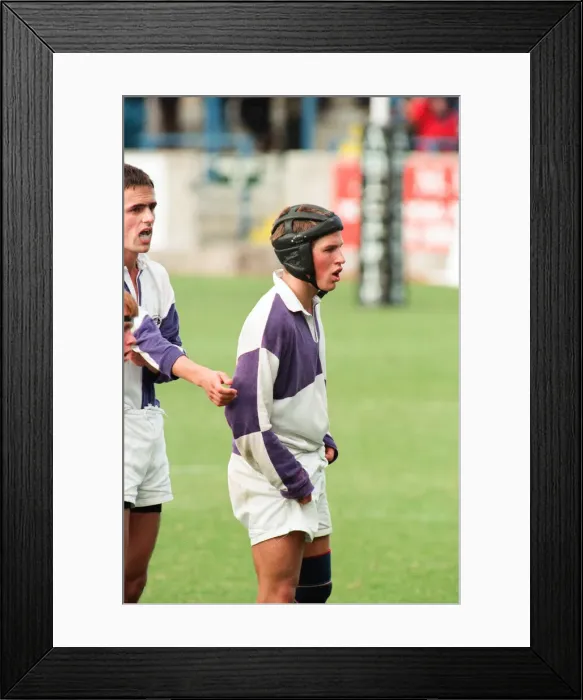 Framed Print : Forthbank Stadium, 26th September 1995. Gavin Hastings makes his last big-game Framed Print : Forthbank Stadium, 26th September 1995. Gavin Hastings makes his last big-game