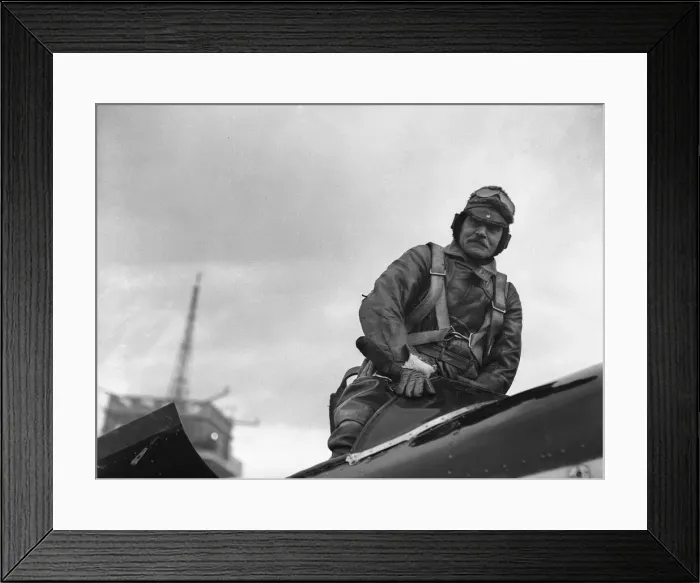 Framed Print : Prime Minister Ramsay MacDonald seen here climbing aboard a Fairey 3F aircraft of number Framed Print : Prime Minister Ramsay MacDonald seen here climbing aboard a Fairey 3F aircraft of number