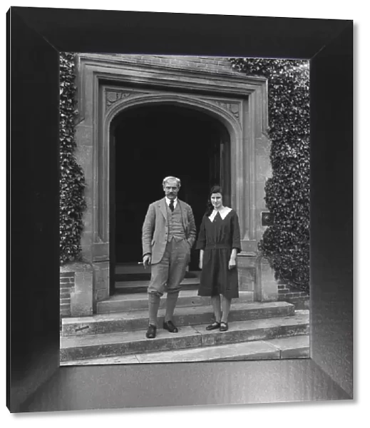 Prime Minister Ramsay MacDonald and his daughter Joan seen here at Chequers