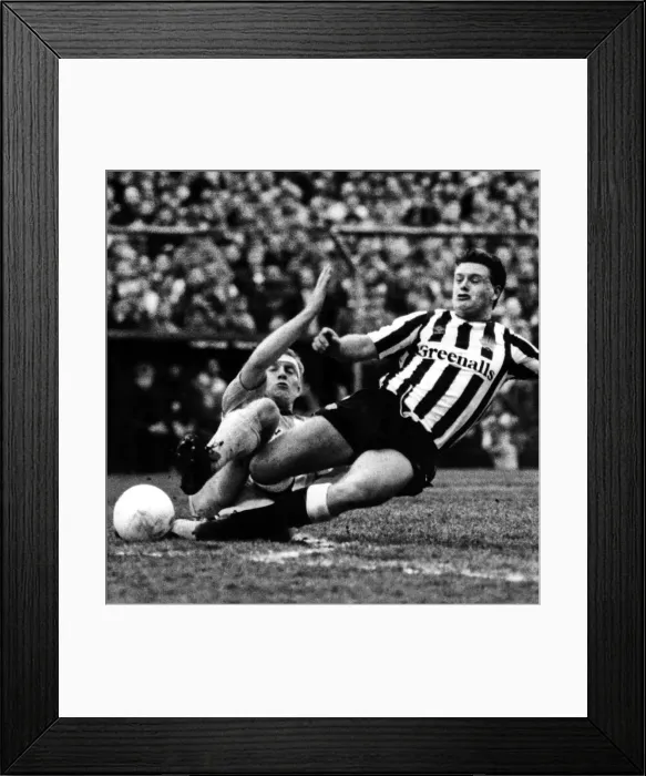 Framed Print : Footballer Paul Gascoigne - Gazza Newcastle United v Oxford United 30 April 1988