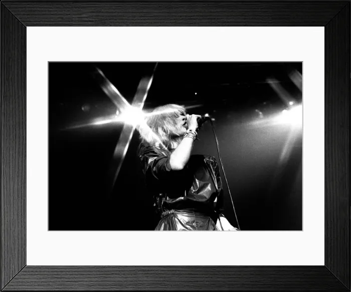 Framed Print : Debbie Harry of Blondie performs in concert at Newcastle City Hall 4 January 1980