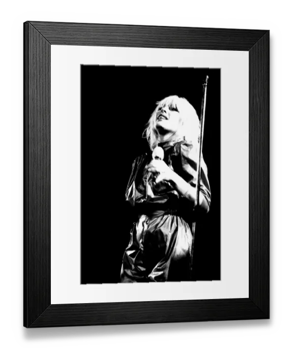 Framed Print : Debbie Harry of Blondie performs in concert at Newcastle City Hall 4 January 1980