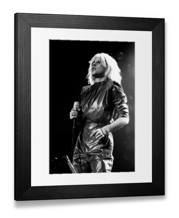 Framed Print : Debbie Harry of Blondie performs in concert at Newcastle City Hall 4 January 1980