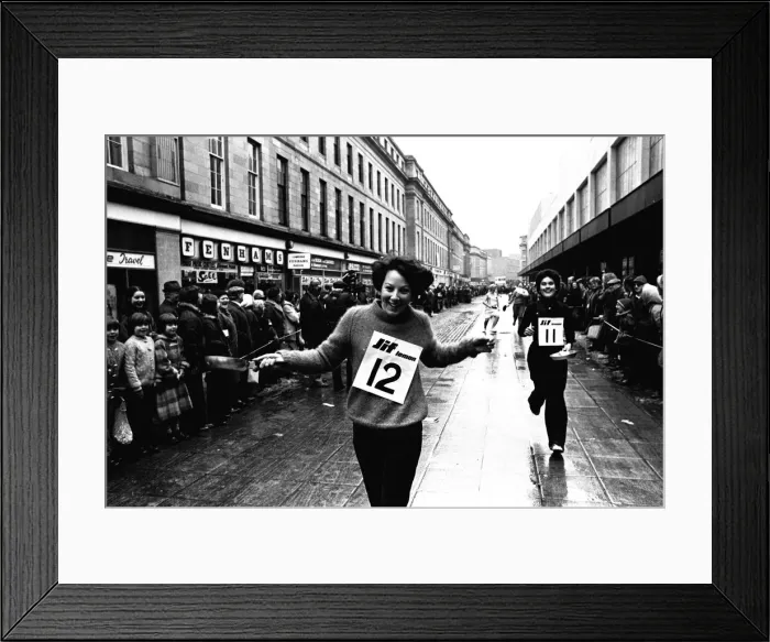 Framed Print : The Shrove Tuesday Jiff Lemons Pancake Race in Clayton Street Framed Print : The Shrove Tuesday Jiff Lemons Pancake Race in Clayton Street