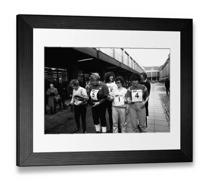 Framed Print : The Shrove Tuesday Jiff Lemons Pancake Race in Clayton Street Framed Print : The Shrove Tuesday Jiff Lemons Pancake Race in Clayton Street