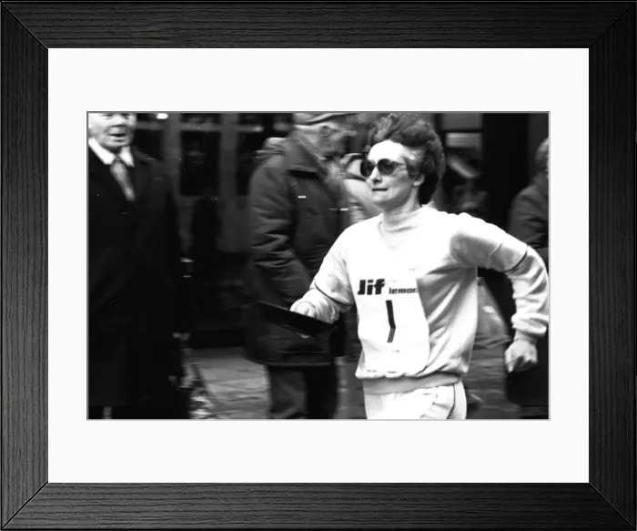 Framed Print : The Shrove Tuesday Jiff Lemons Pancake Race in Clayton Street Framed Print : The Shrove Tuesday Jiff Lemons Pancake Race in Clayton Street