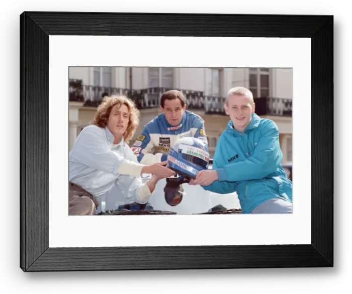 Framed Print : Roger Daltrey, singer of British rock group The Who with cancer patients Framed Print : Roger Daltrey, singer of British rock group The Who with cancer patients