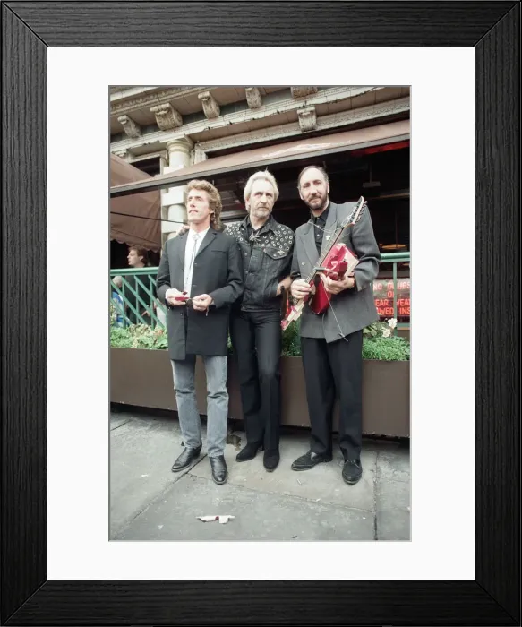 Framed Print : John Entwistle, Pete Townshend and singer Roger Daltrey of The Who rock group pat Framed Print : John Entwistle, Pete Townshend and singer Roger Daltrey of The Who rock group pat