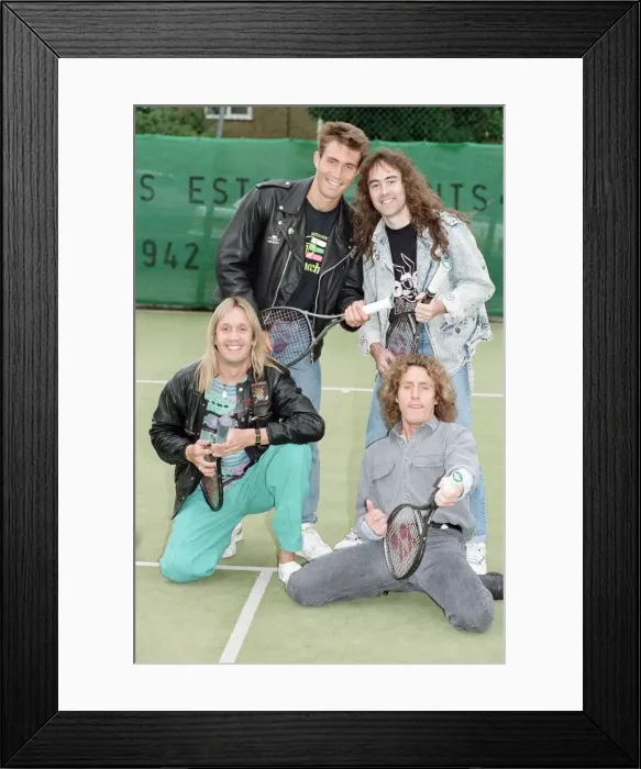 Framed Print : Roger Daltrey, singer of British rock group The Who with Australian tennis player Pat Framed Print : Roger Daltrey, singer of British rock group The Who with Australian tennis player Pat