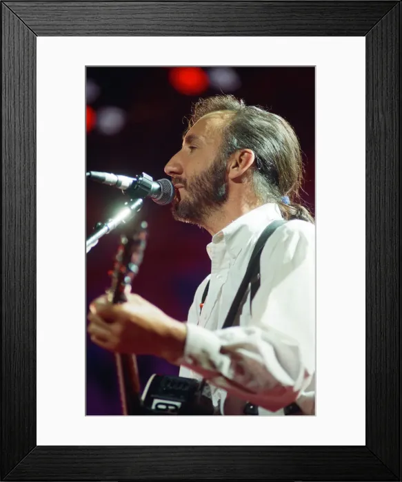 Framed Print : British rock group The Who performing on stage at the Birmingham NEC Arena during