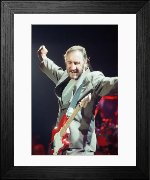 Framed Print : British rock group The Who performing on stage at the Birmingham NEC Arena during Framed Print : British rock group The Who performing on stage at the Birmingham NEC Arena during