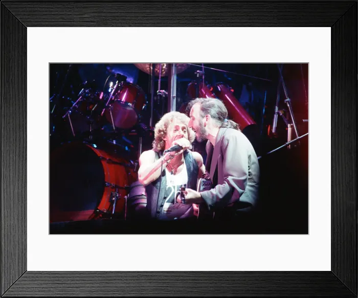 Framed Print : British rock group The Who performing on stage at the Birmingham NEC Arena during Framed Print : British rock group The Who performing on stage at the Birmingham NEC Arena during