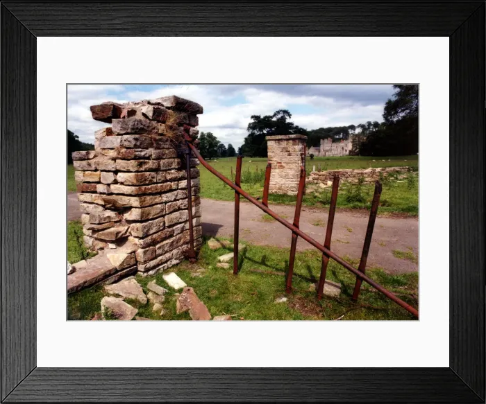 Framed Print : World War Two - Second World War - The gates of the Haltwhistle prisoner of war camp with Framed Print : World War Two - Second World War - The gates of the Haltwhistle prisoner of war camp with