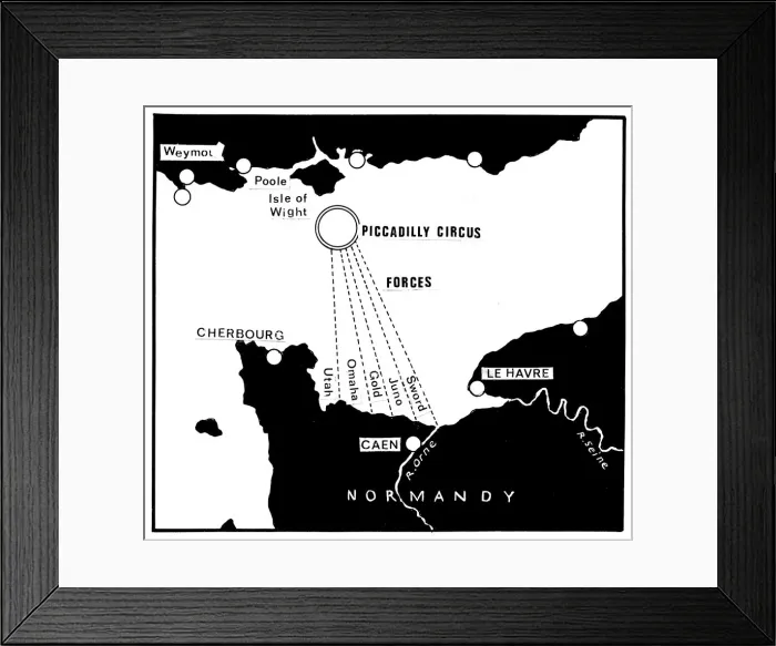 Framed Print : World War Two - Second World War - The D-Day invasion of Normandy. France Framed Print : World War Two - Second World War - The D-Day invasion of Normandy. France