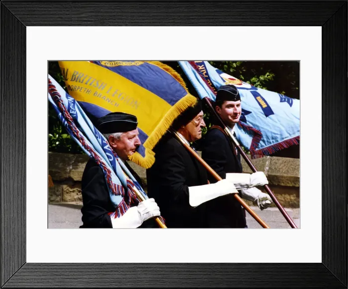 Framed Print : World War Two - Second World War - D-Day veterans march in the remembrance parade through Framed Print : World War Two - Second World War - D-Day veterans march in the remembrance parade through