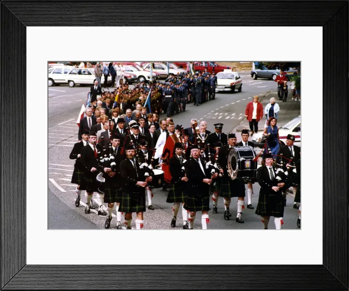 Framed Print : World War Two - Second World War - D-Day veterans march in the remembrance parade through Framed Print : World War Two - Second World War - D-Day veterans march in the remembrance parade through