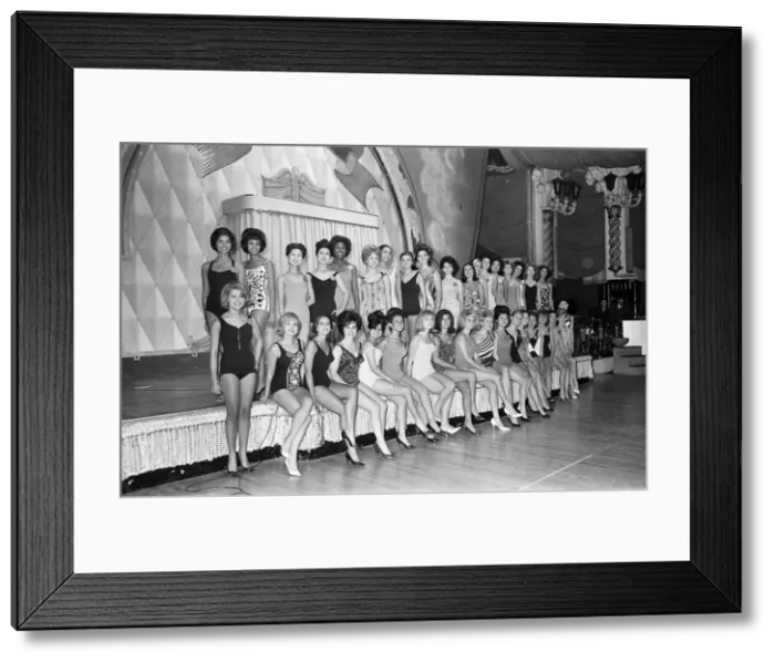 Framed Print : Contestants for Miss World 1964, Beauty Competition, Photo-call, Friday 6th November 1964 Framed Print : Contestants for Miss World 1964, Beauty Competition, Photo-call, Friday 6th November 1964