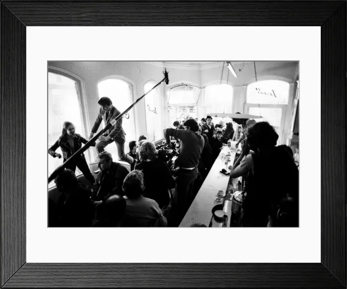 Framed Print : Filming of Quadrophenia in Brighton, based on the Mods and Rocker battles of the mid Framed Print : Filming of Quadrophenia in Brighton, based on the Mods and Rocker battles of the mid