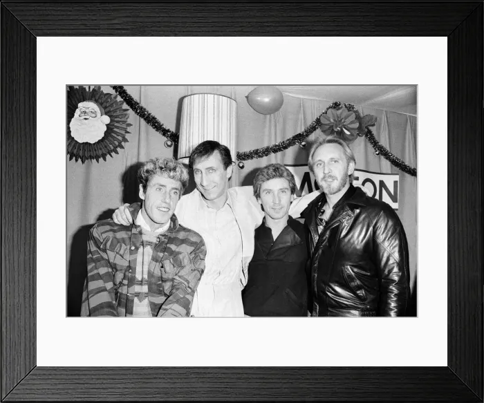 Framed Print : British rock group The Who in Toronto, Canada. The group line up left to right Framed Print : British rock group The Who in Toronto, Canada. The group line up left to right