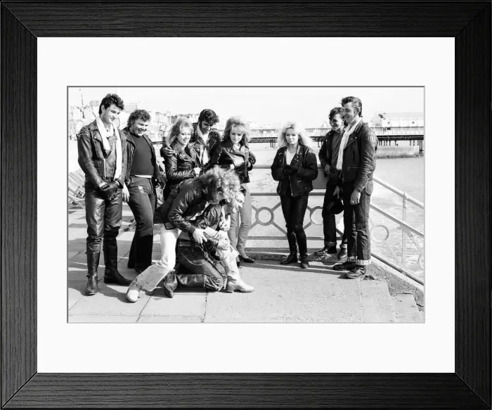 Framed Print : Filming of Quadrophenia in Brighton, based on the Mods and Rocker battles of the mid Framed Print : Filming of Quadrophenia in Brighton, based on the Mods and Rocker battles of the mid