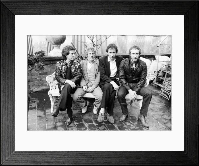 Framed Print : British rock group The Who. Left to right: Kenney Jones, Roger Daltrey