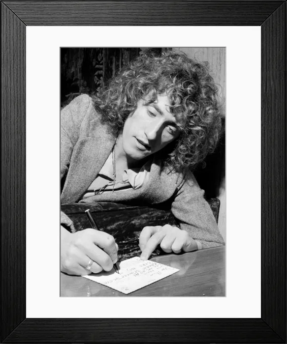 Framed Print : Members of The Who rock group. Singer Roger Daltrey. 8th December 1973 Framed Print : Members of The Who rock group. Singer Roger Daltrey. 8th December 1973