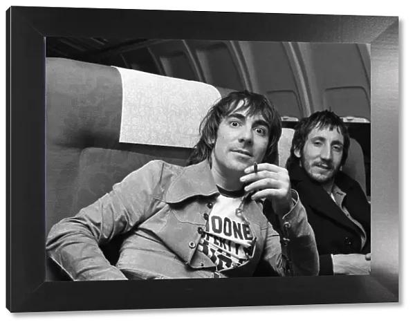 Members of The Who rock group. Drummer Keith Moon