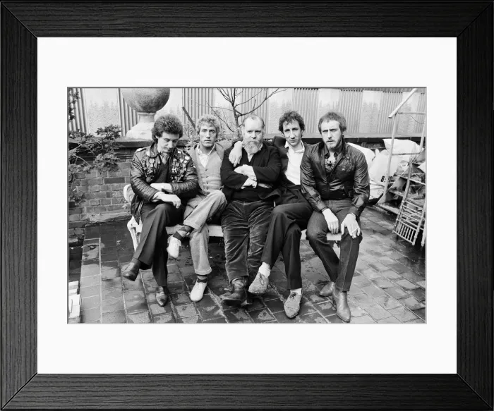 Framed Print : British rock group The Who. Left to right: Kenney Jones, Roger Daltrey