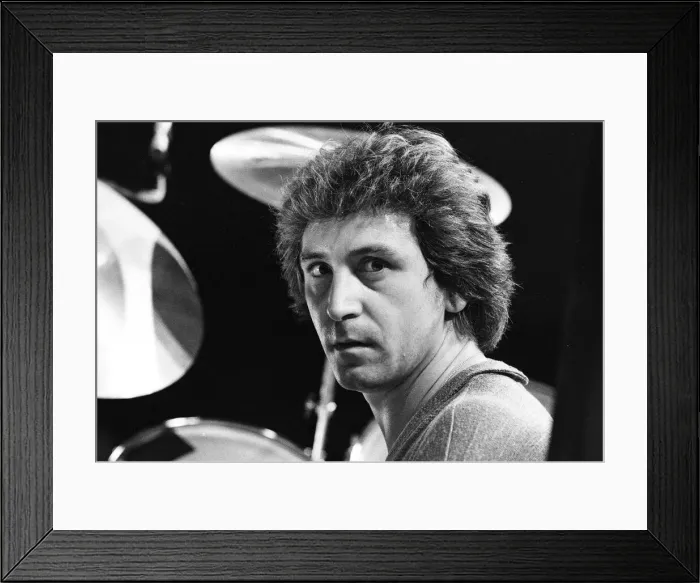 Framed Print : Members of the British rock group The Who pose for pictures after new drummer Kenney