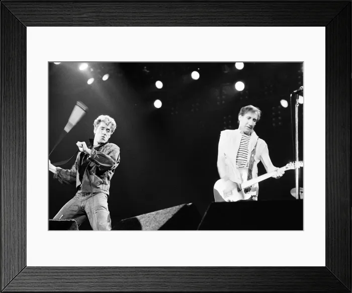 Framed Print : British rock group The Who in Toronto, Canada. Singer Roger Daltrey Framed Print : British rock group The Who in Toronto, Canada. Singer Roger Daltrey