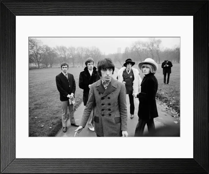 Framed Print : The Rolling Stones pictured in Green Park London for a press conference prior to their Framed Print : The Rolling Stones pictured in Green Park London for a press conference prior to their