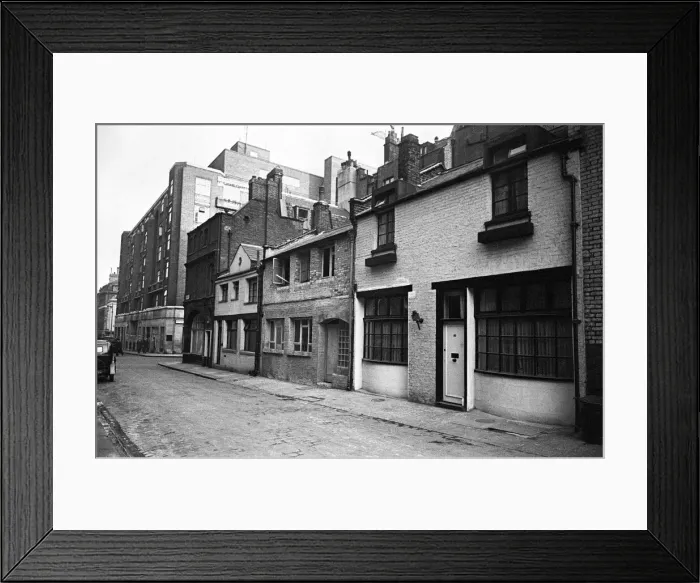Framed Print : View along Shepherd Street in Mayfair, central London. Circa 1948