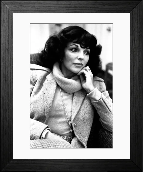 Framed Print : Actress Joan Collins in Newcastle on 27th February 1980 to promote her latest film Framed Print : Actress Joan Collins in Newcastle on 27th February 1980 to promote her latest film
