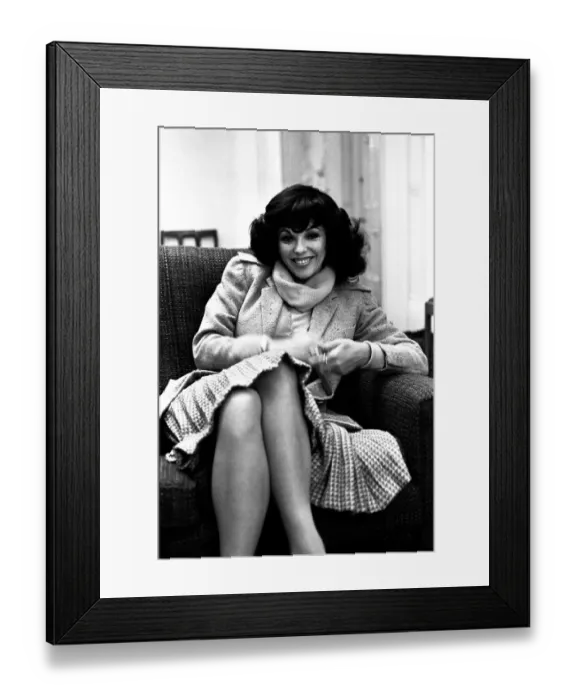 Framed Print : Actress Joan Collins in Newcastle on 27th February 1980 to promote her latest film