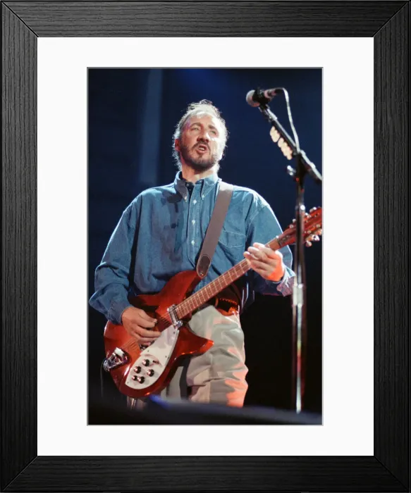 Framed Print : British rock group The Who, performing on stage at the NEC in Birmingham Framed Print : British rock group The Who, performing on stage at the NEC in Birmingham