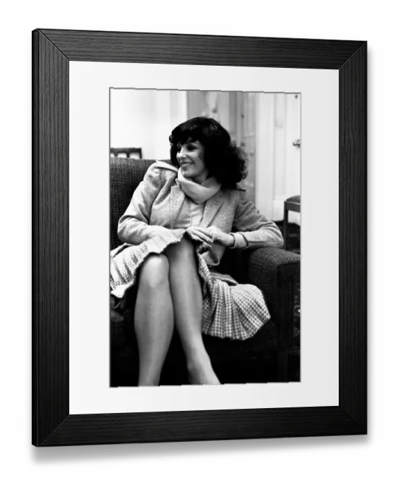 Framed Print : Actress Joan Collins in Newcastle on 27th February 1980 to promote her latest film