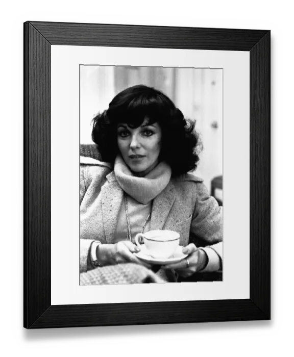 Framed Print : Actress Joan Collins in Newcastle on 27th February 1980 to promote her latest film