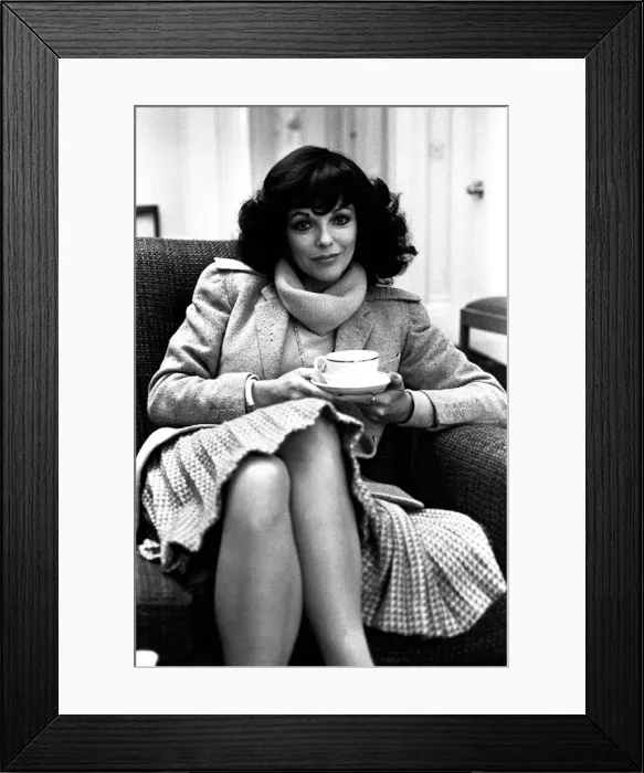 Framed Print : Actress Joan Collins in Newcastle on 27th February 1980 to promote her latest film Framed Print : Actress Joan Collins in Newcastle on 27th February 1980 to promote her latest film