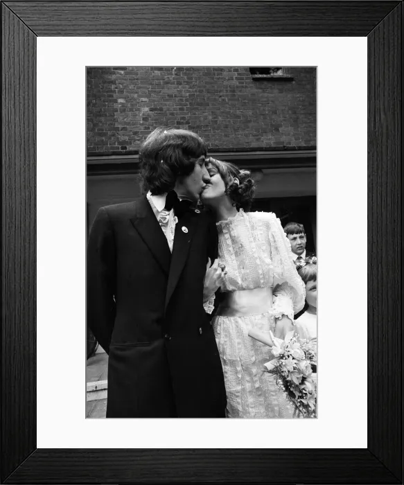 Framed Print : Wedding of Pete Townshend of British rock group The Who and Karen Astley Framed Print : Wedding of Pete Townshend of British rock group The Who and Karen Astley