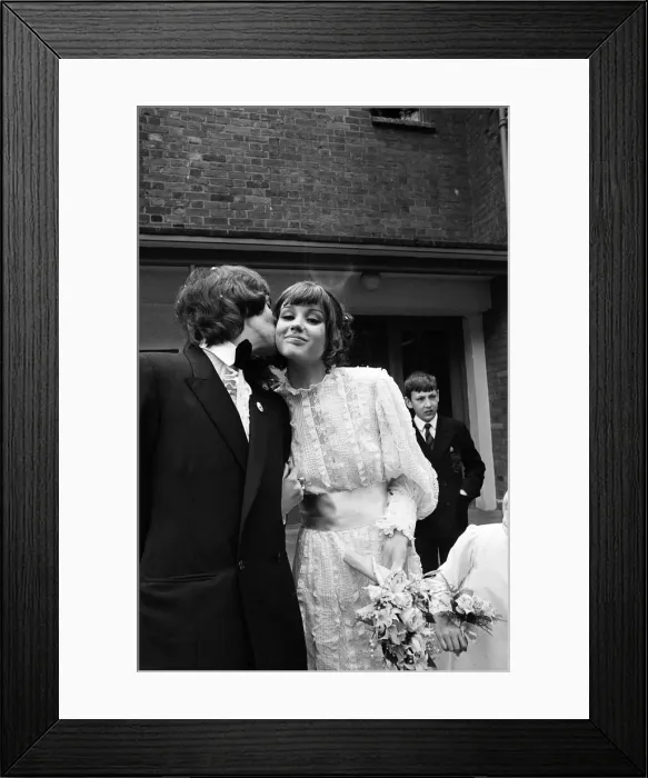 Framed Print : Wedding of Pete Townshend of British rock group The Who and Karen Astley Framed Print : Wedding of Pete Townshend of British rock group The Who and Karen Astley