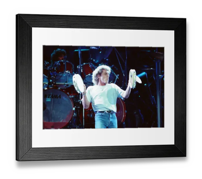 Framed Print : The Who rock group performing on stage in America during their reunion tour in Framed Print : The Who rock group performing on stage in America during their reunion tour in