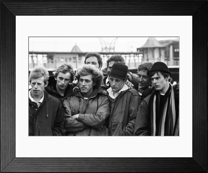 Framed Print : Filming of Quadrophenia in Brighton, based on the Mods and Rockers battles of the mid Framed Print : Filming of Quadrophenia in Brighton, based on the Mods and Rockers battles of the mid