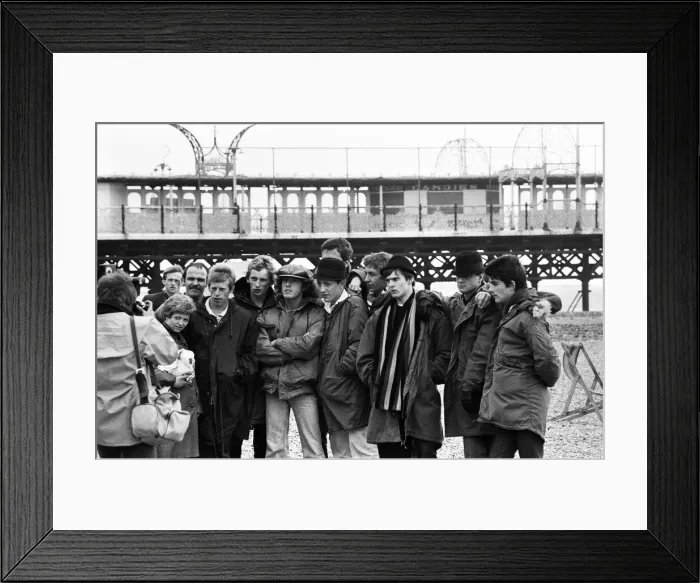 Framed Print : Filming of Quadrophenia in Brighton, based on the Mods and Rockers battles of the mid Framed Print : Filming of Quadrophenia in Brighton, based on the Mods and Rockers battles of the mid