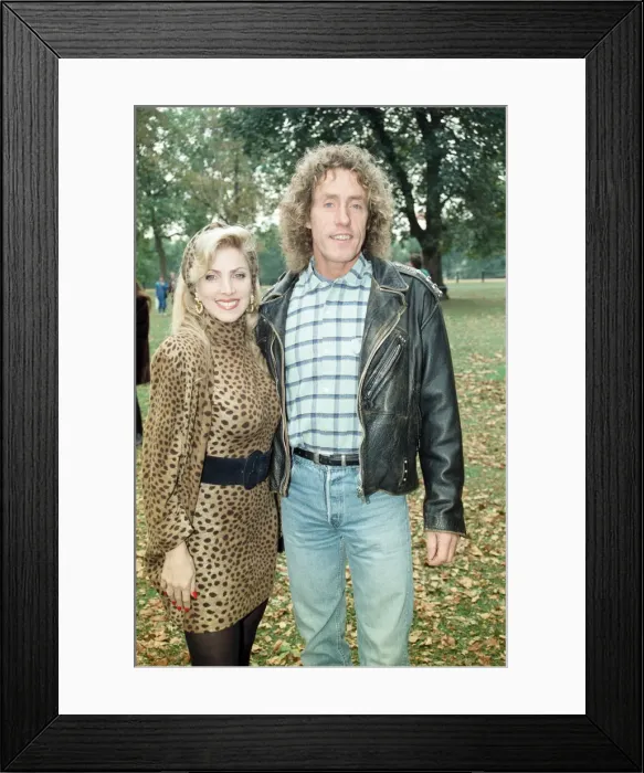 Framed Print : Roger Daltrey, singer of British rock group The Who, pictured with actress Lynsey de Paul Framed Print : Roger Daltrey, singer of British rock group The Who, pictured with actress Lynsey de Paul