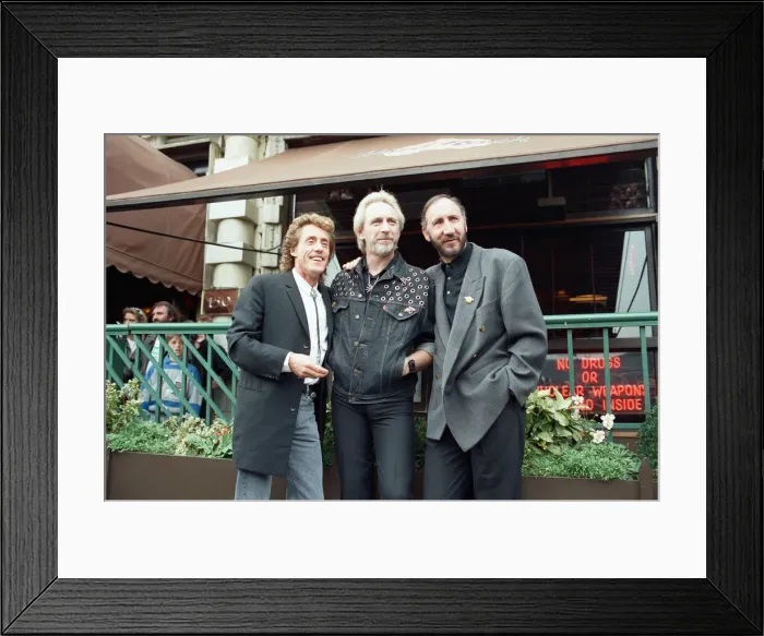 Framed Print : John Entwistle, Pete Townshend and singer Roger Daltrey of The Who rock group pat Framed Print : John Entwistle, Pete Townshend and singer Roger Daltrey of The Who rock group pat