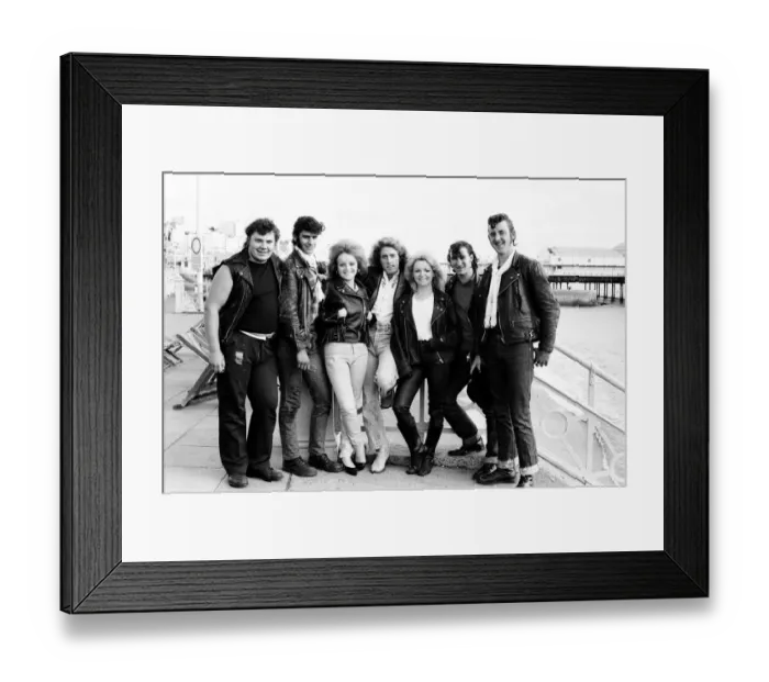 Framed Print : Filming of Quadrophenia in Brighton, based on the Mods and Rocker battles of the mid Framed Print : Filming of Quadrophenia in Brighton, based on the Mods and Rocker battles of the mid