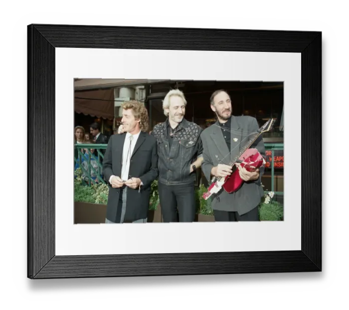 Framed Print : John Entwistle, Pete Townshend and singer Roger Daltrey of The Who rock group pat Framed Print : John Entwistle, Pete Townshend and singer Roger Daltrey of The Who rock group pat